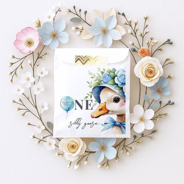 One Silly Goose Boy Birthday  Favour Bag (Creator Uploaded)