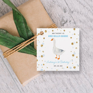 One Silly Goose Boys 1st Birthday Party Favour Tags