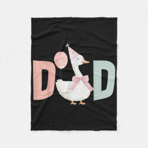 One Silly Goose Dad 1st First Birthday Family Matc Fleece Blanket