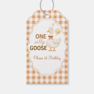One Silly Goose Fall 1st Birthday Gift Tags