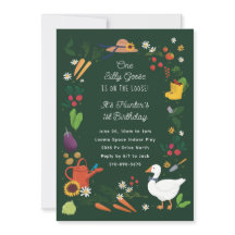 One Silly Goose Farmer Garden Theme Green Birthday