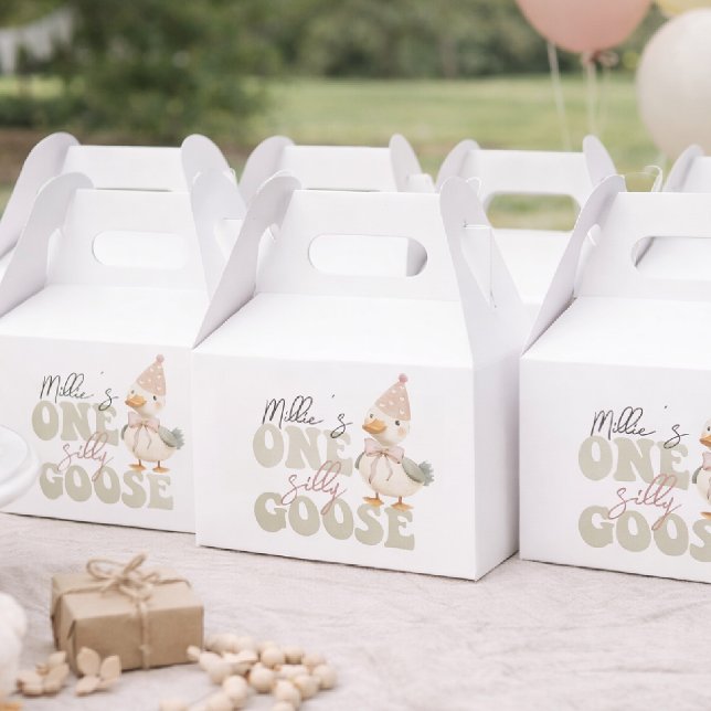 One Silly Goose Favor Box – First Birthday Goose P (Creator Uploaded)