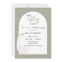 One Silly Goose First Birthday Invitation