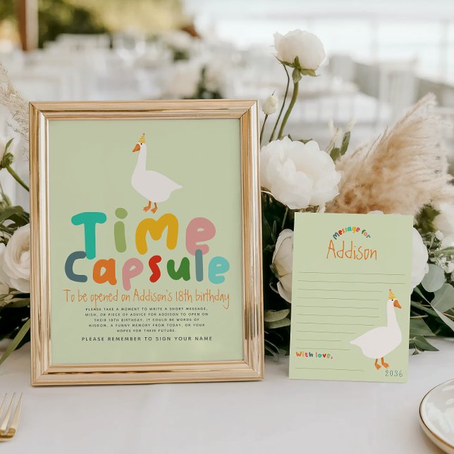 One Silly Goose First Birthday Time Capsule Sign (Creator Uploaded)