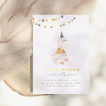 One Silly Goose Gender Neutral 1st Birthday Party<br><div class="desc">Give your birthday party invitation a sparkle with real gold, silver, or rose gold foil! Celebrate your little one’s big day with this cute ‘Silly Goose’ birthday party foil invitation! This fun, gender-neutral design features a boho colour palette, bunting flags, and a watercolor goose in a party hat detailed with...</div>