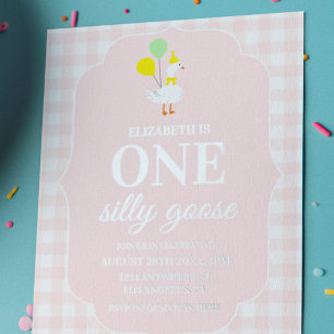 One Silly Goose Gingham 1st Birthday