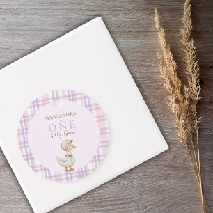 One Silly Goose Girl 1st Birthday Party Thank You Favour Tags