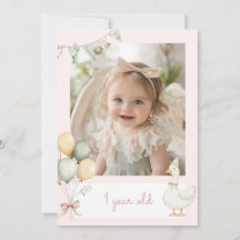 One silly goose Girl Photo monthly banner card