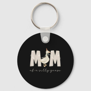 One Silly Goose Mama 1st First Birthday Family 202 Keychain