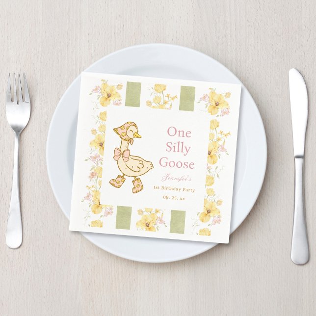 One Silly Goose Paper Napkin (Creator Uploaded)