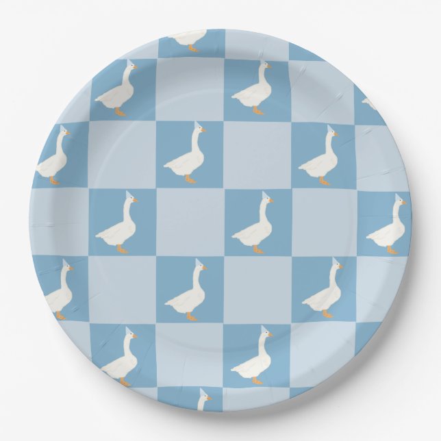 One Silly Goose  Paper Plate (Front)