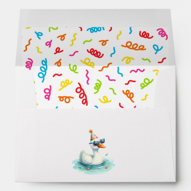 One Silly Goose Personalized First Birthday Envelope (Back (Bottom))