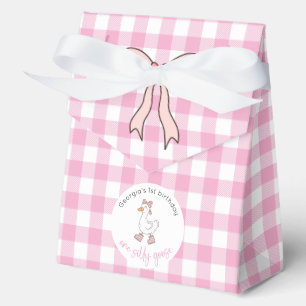 One Silly Goose Pink Birthday Favor Box