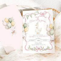 One Silly Goose Pink Girl 1st Birthday