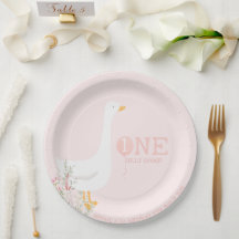 One Silly Goose Pink Girls 1st Birthday
