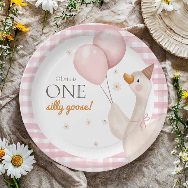 One Silly Goose Spring Party Farm First Birthday Paper Plate (Creator Uploaded)