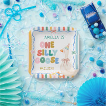 One Silly Goose Striped Birthday