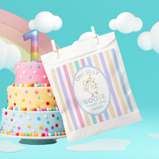 ​One Silly Goose Thank You First Birthday  Favour Bag