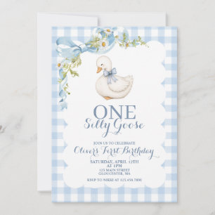 One Silly Goose Vintage Daisy Birthday Invitation
