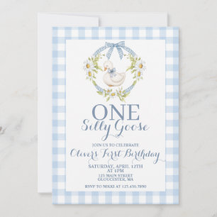 One Silly Goose Vintage Daisy Birthday Invitation