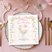 One Silly Goose Vintage Pink Duck 1st Birthday