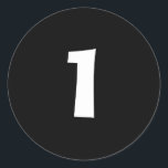 One Small Round Black Number Stickers by Janz<br><div class="desc">Custom Number Designs by Janz © 2008-2017 Jan Fitzgerald. All rights reserved. Graphic Design,  Artwork,  & Photography by Jan & Michael Fitzgerald...  1 sheet SOLD to date ;-)</div>