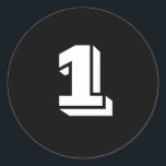 One Small Round Black Number Stickers by Janz<br><div class="desc">Custom Number Designs by Janz © 2008-2017 Jan Fitzgerald. All rights reserved. Graphic Design,  Artwork,  & Photography by Jan & Michael Fitzgerald.</div>