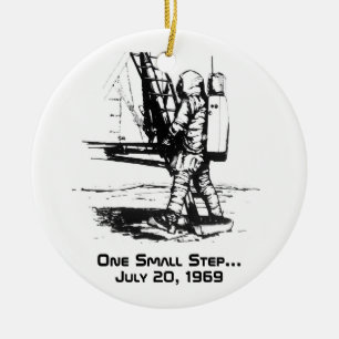 One Small Step Apollo 11 Moon Landing Ceramic Ornament