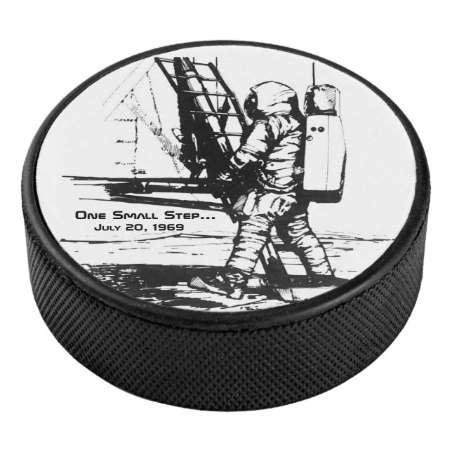 One Small Step Apollo 11 Moon Landing  Hockey Puck (3/4)