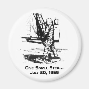 One Small Step Apollo 11 Moon Landing Magnet