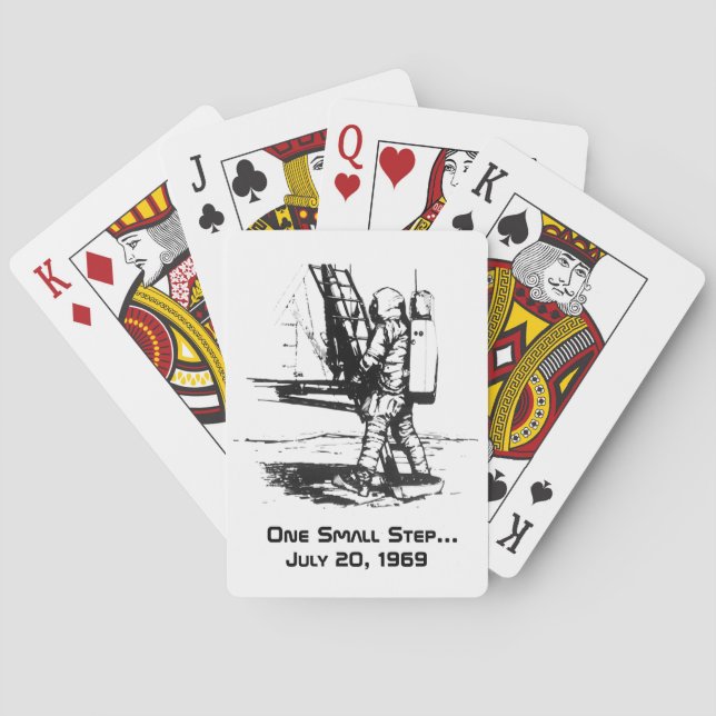 One Small Step Apollo 11 Moon Landing Playing Cards (Back)