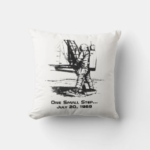 One Small Step Apollo 11 Moon Landing Throw Pillow
