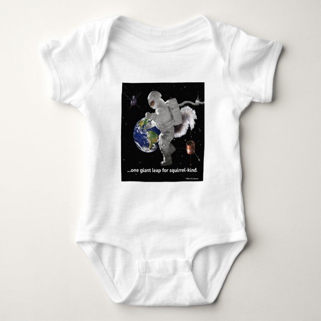 One Small Step for Squirrel-Kind Baby Bodysuit (Front)