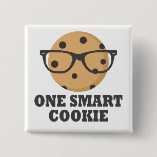 One Smart Cookie 2 Inch Square Button