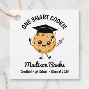 "One Smart Cookie" Cute Funny Graduation Dessert Favour Tags