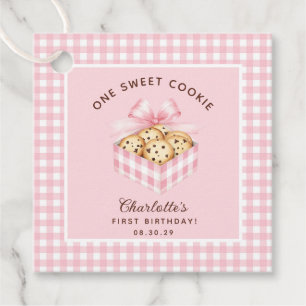 One Smart Cookie Girls First Birthday  Favour Tags