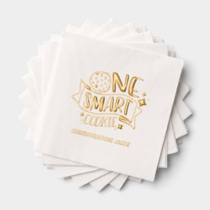 One Smart Cookie Gold Foil Graduation Napkins