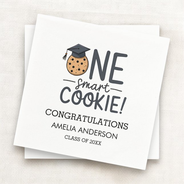 One Smart Cookie Graduation Class of Napkin (Creator Uploaded)