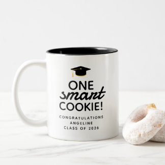 One Smart Cookie Graduation Party Celebration Two-Tone Coffee Mug