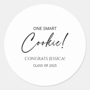 One smart Cookie Graduation party favours  Classic Round Sticker