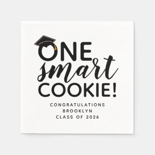 One Smart Cookie Graduation Party Napkin