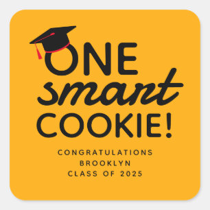 One Smart Cookie Graduation Square Sticker