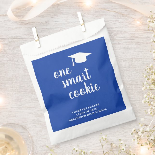 One Smart Cookie Mortar Board Modern Graduation Favour Bag (Clipped)