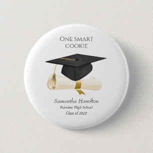 One Smart Cookie Personalized Graduation Button