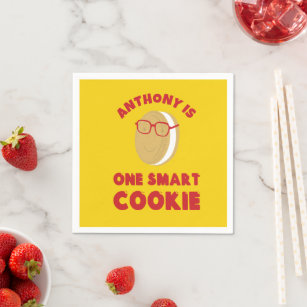 One Smart Cookie Personalized Graduation Party Napkin