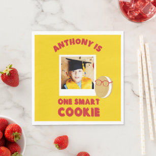 One Smart Cookie Personalized Graduation Party Napkin