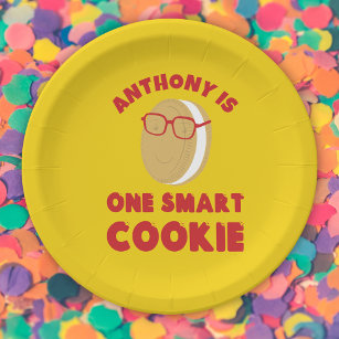 One Smart Cookie Personalized Graduation Party Paper Plate