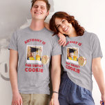 One Smart Cookie Photo Personalized Graduation T-Shirt<br><div class="desc">Let your smart cookie know you're proud of them with this funny t-shirt. This graphic tee is perfect for celebrating young graduates or embarrassing older ones. It features your custom name, the slogan "ONE SMART COOKIE" and your custom photo along with an illustration of a studious looking vanilla sandwich cream...</div>