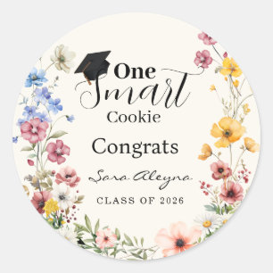 One smart cookie Thank you Graduation Favours Cla Classic Round Sticker