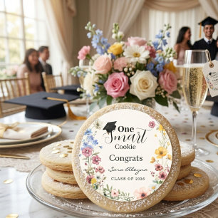 One smart cookie Thank you Graduation Favours  Cla Classic Round Sticker